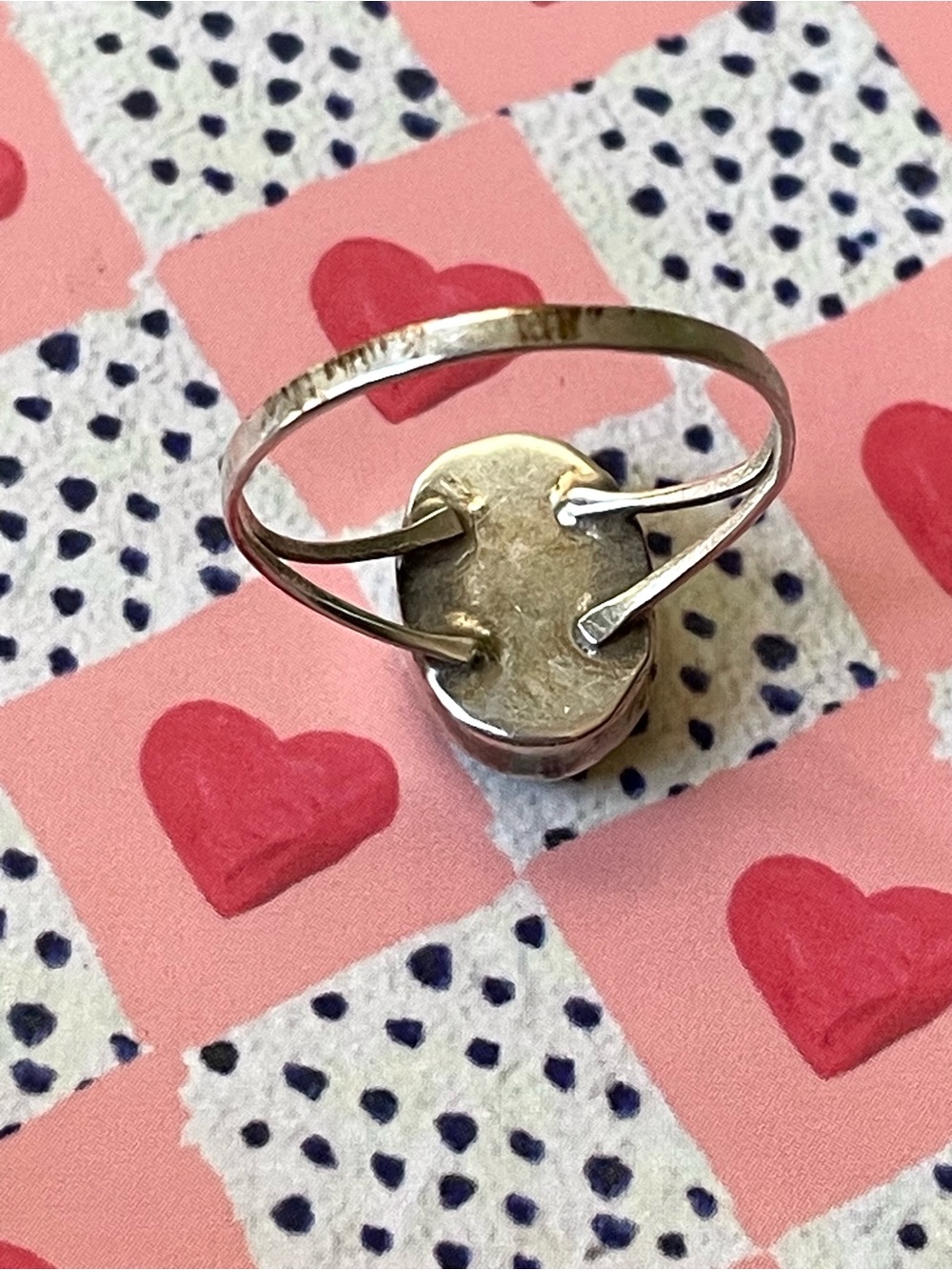 Vintage stamped 925 sterling silver Taxco Mexico yin yang ring sz 8.25 - Picture 11 of 13